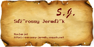 Sárossy Jermák névjegykártya